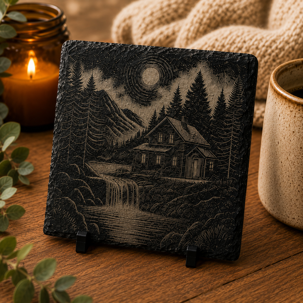 Rustic cabin coasters
