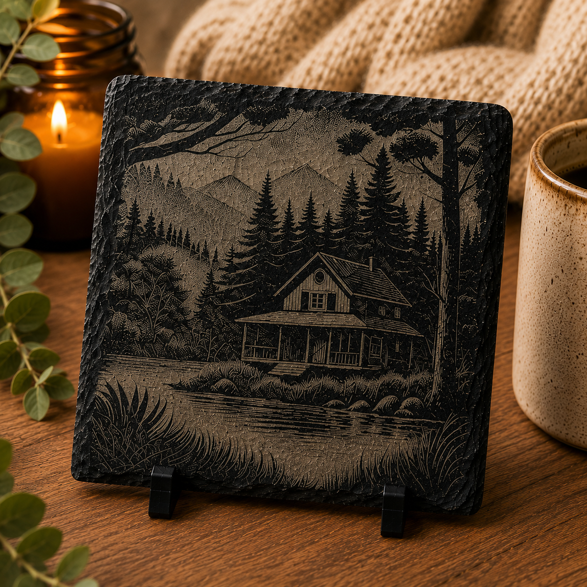 Rustic cabin coasters