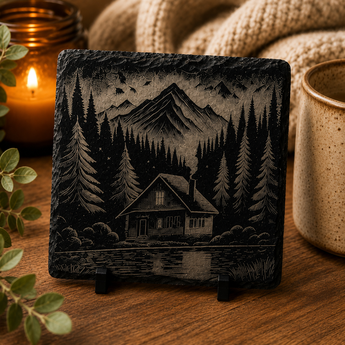 Rustic cabin coasters