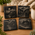 Rustic cabin coasters