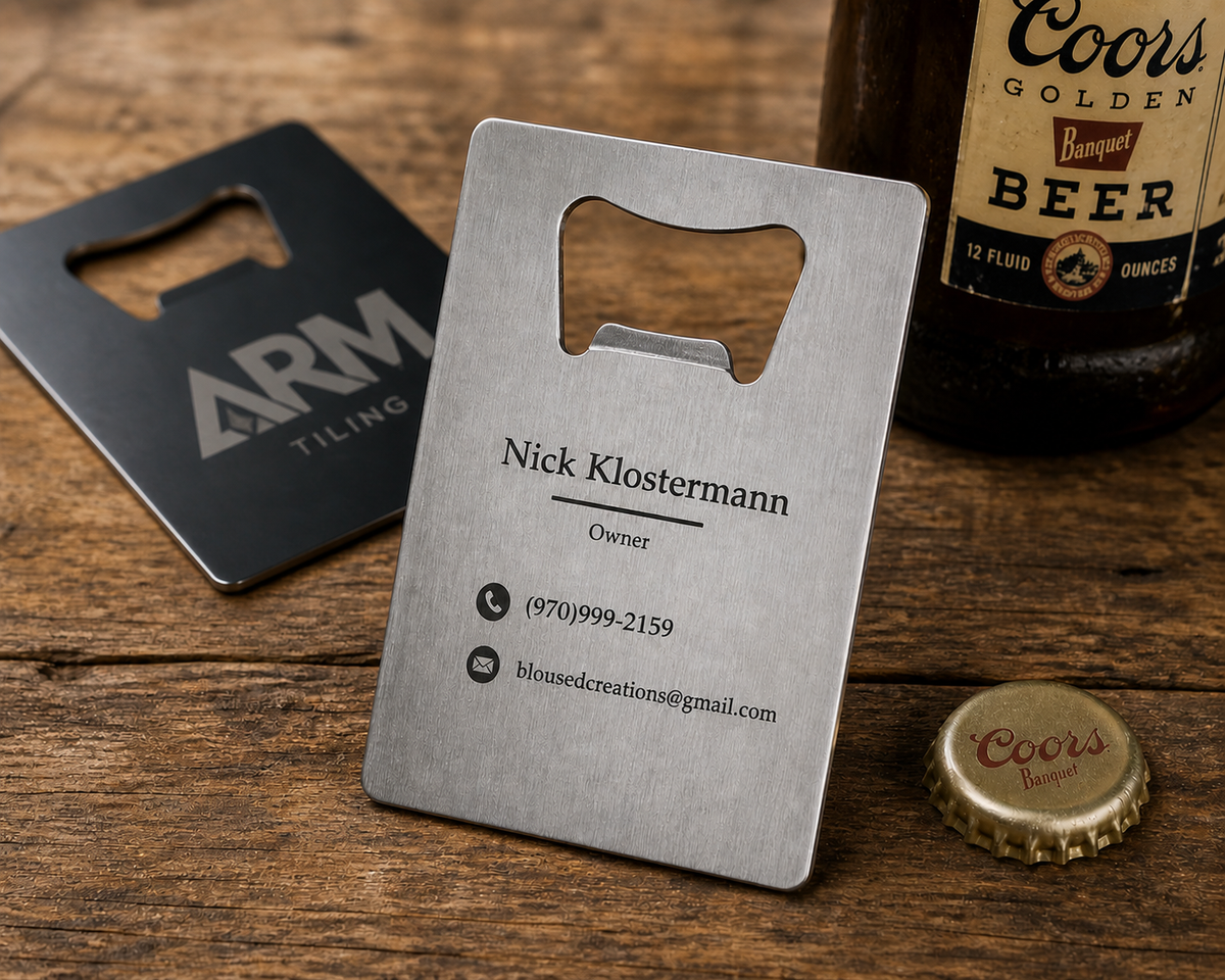 Custom Engraved Credit Card Bottle Opener