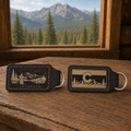Colorado Fly-Fishing Keychain – Double-Sided Engraved Leatherette